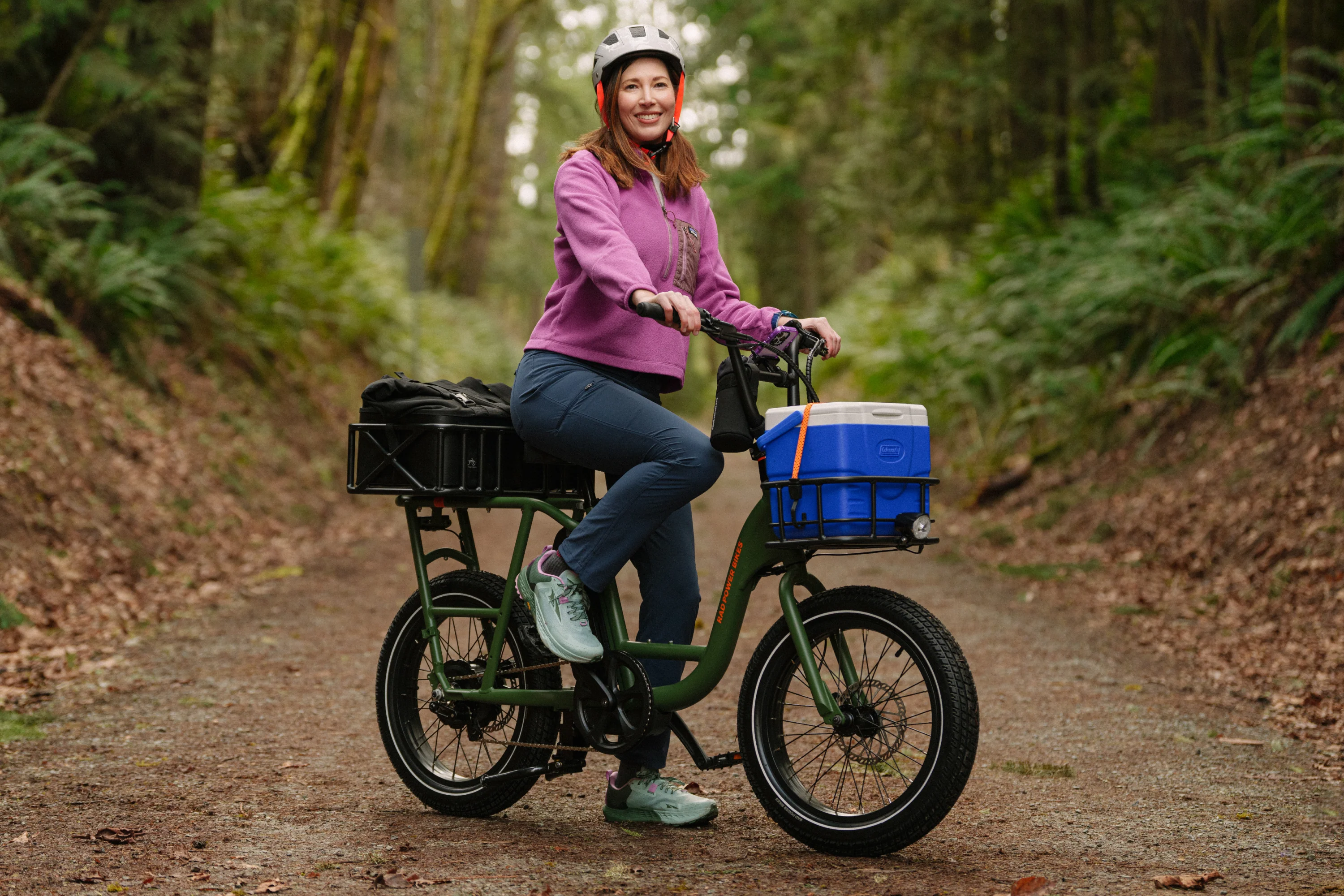 RadRunnerTM Electric Cargo Utility Bike - Forest Green - Image 6