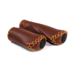 Handlebar Grips - Black Leather
